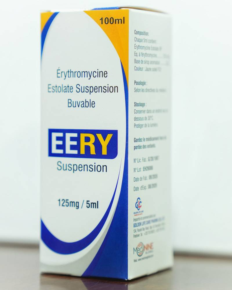 EERY Suspension carton — Erythromycin Estolate suspension 125 mg/5 ml, 100 ml