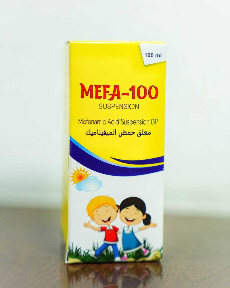 MEFA-100 Suspension carton — Mefenamic Acid Suspension BP, 100 ml