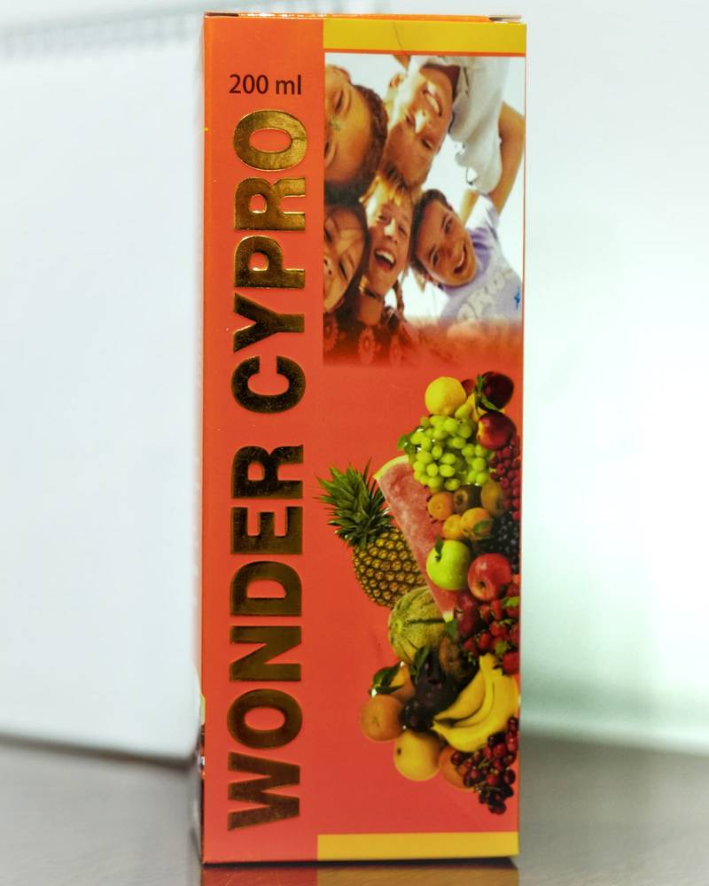WONDER CYPRO 200 ml carton with fruit artwork